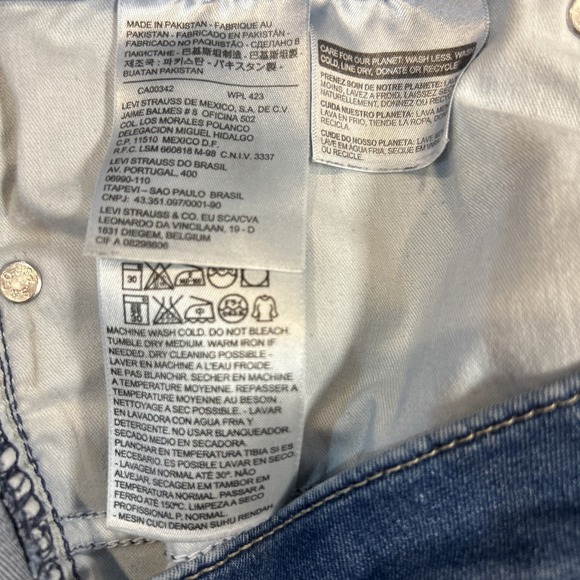 Women's LEVI'S 314 Light Wash Shaping Straight Jeans Sz 31 Denim - Picture 8 of 9